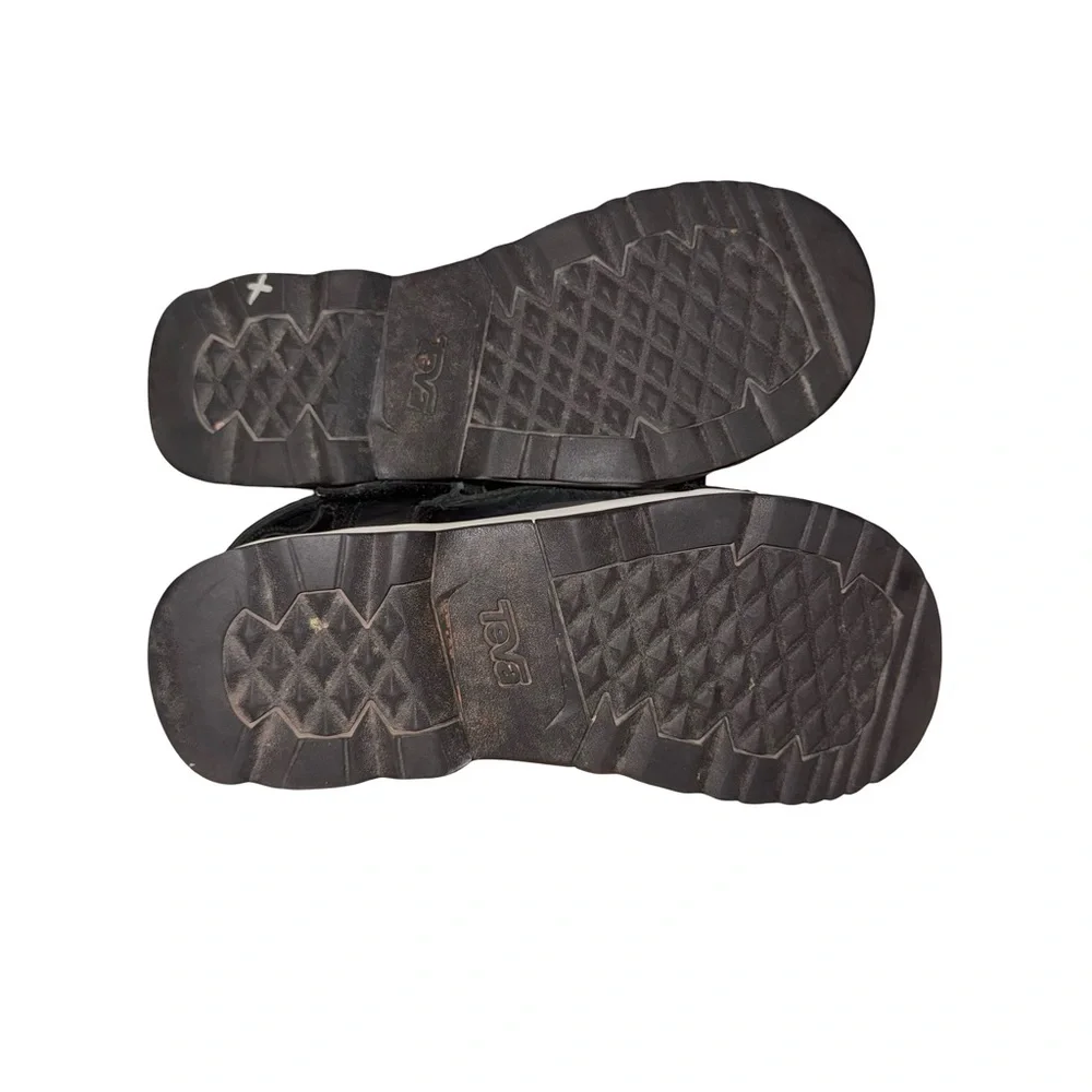 Teva Black Platform Sport‎ Sandals Flatform Chunky Hiking Utility Sandals 9.5